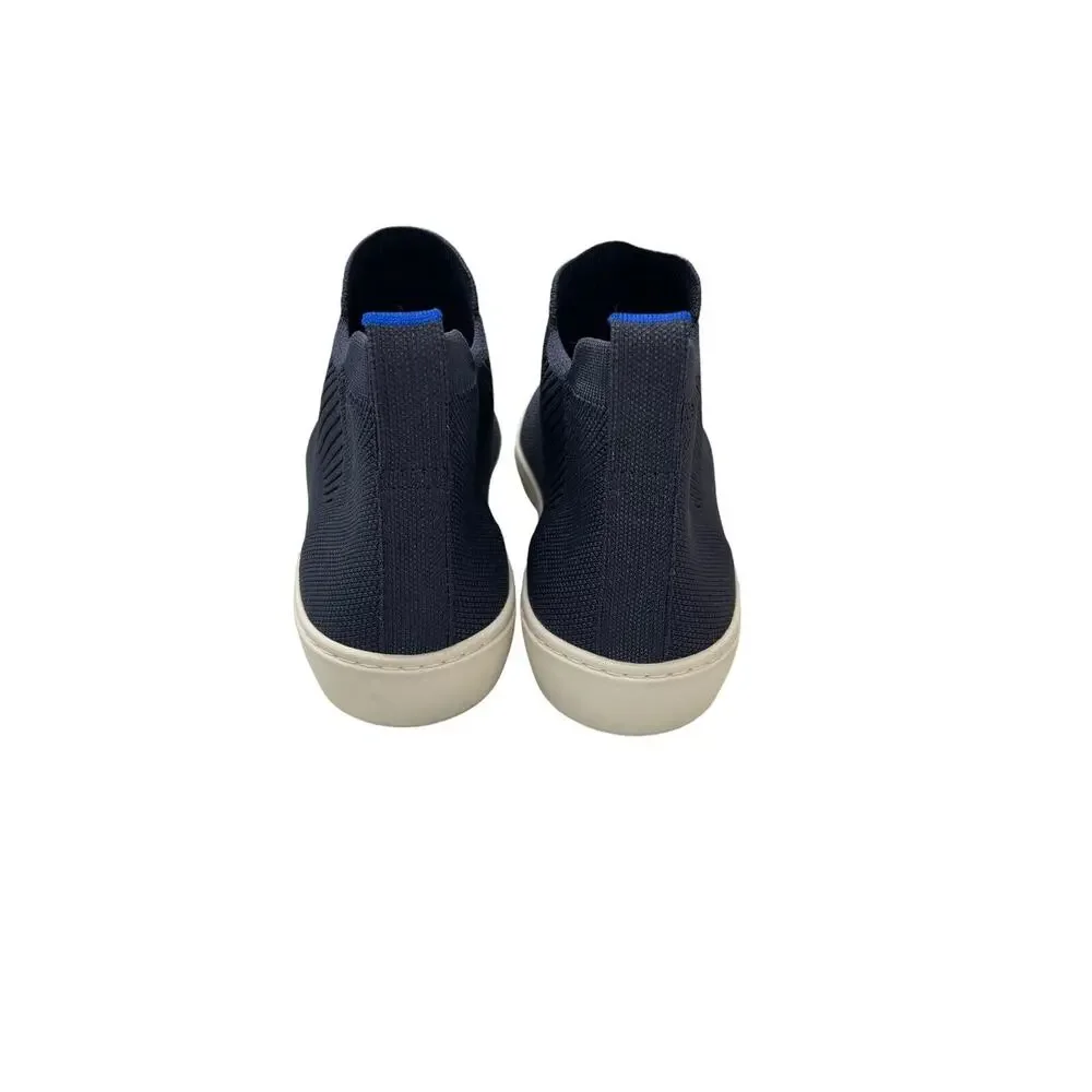 Rothy’s Chelsea Boot High top Knit Pull On Sneakers Navy Blue Size 9